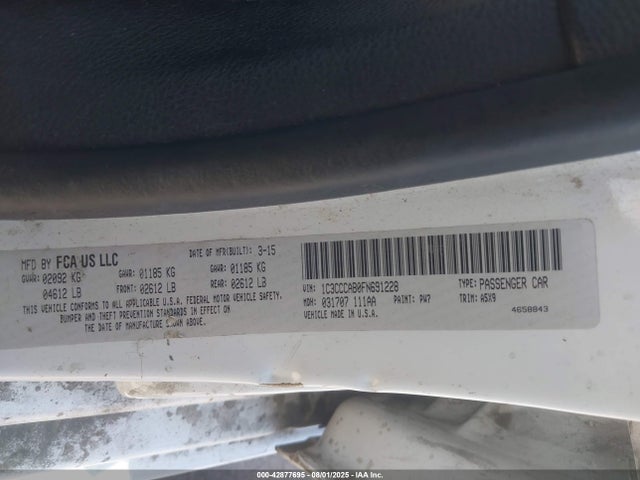 1C3CCCAB0FN691228 Chrysler 2015
