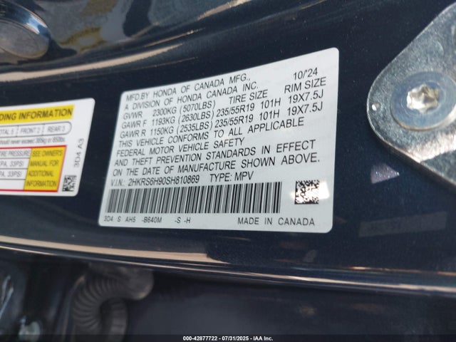 2HKRS6H90SH810869 Honda lfc3