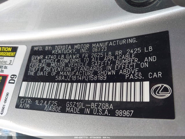 58AJZ1B14PU158189 Lexus 2gr-fks