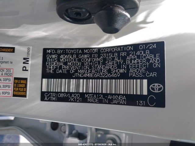Toyota m20a-fks 2024 JTNC4MBE6R3226469 Image 9