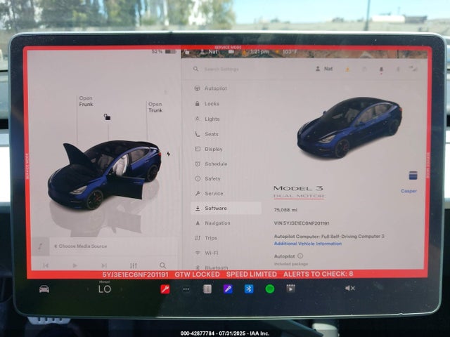 2022 TESLA MODEL 3 5YJ3E1EC6NF201191 Photo 6
