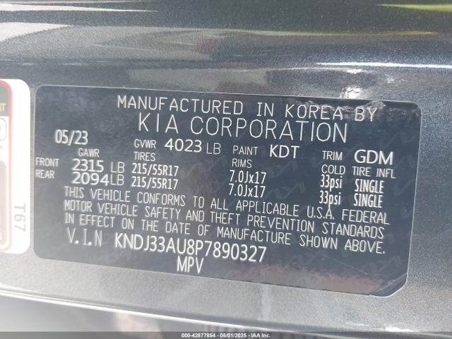 KNDJ33AU8P7890327 KIA mpi nu
