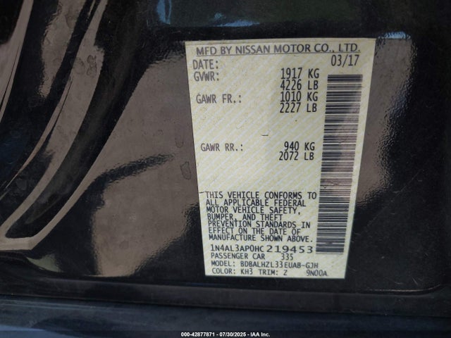 Nissan 2017 2017 1N4AL3AP0HC219453 Image 9
