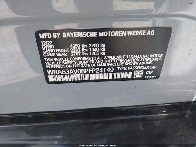 BMW 430I 2023 WBA63AV08PFP24149 Image 9