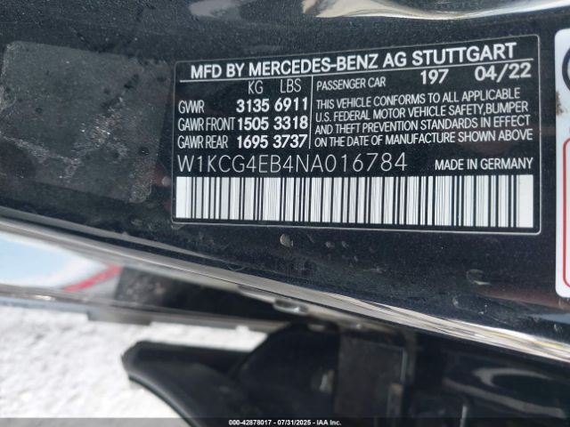 2022 MERCEDES-BENZ EQS 580 W1KCG4EB4NA016784 Photo 8