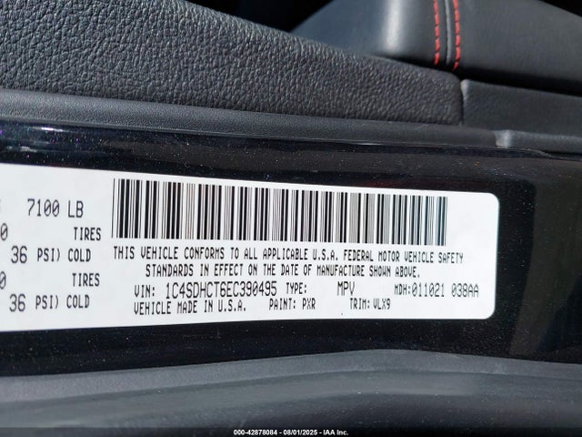 1C4SDHCT6EC390495 Dodge Durango R/t