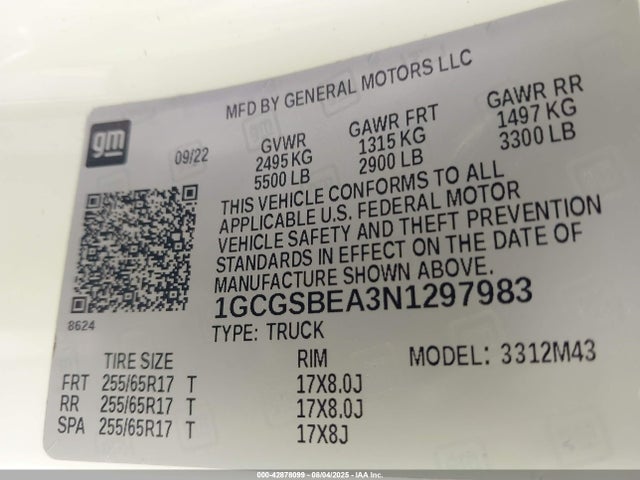 Chevrolet lcv 2022 1GCGSBEA3N1297983 Image 9