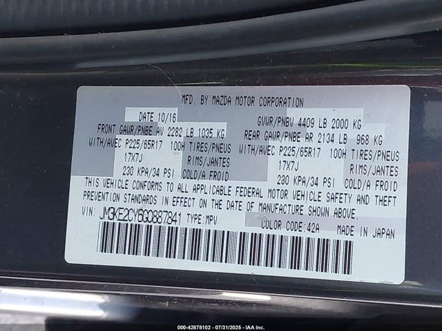 JM3KE2CY6G0887841 Mazda py