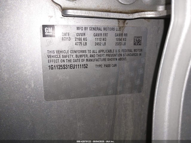 1G1125S31EU111152 Chevrolet lfx