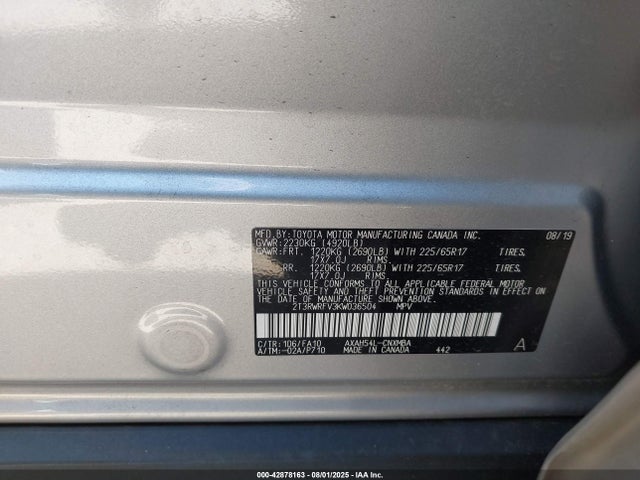 2T3RWRFV3KW036504 Toyota a25-fxz, 3nm+4nm