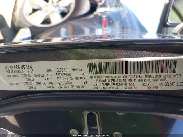 RAM 1500 2015 1C6RR6LM3FS614219 Image 9