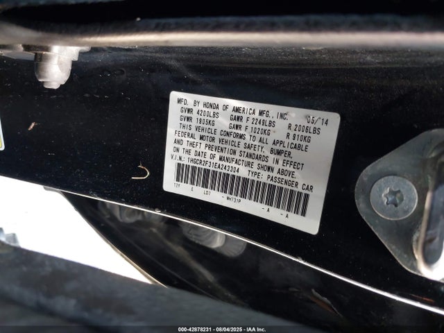 Honda k24w1 2014 1HGCR2F31EA243304 Image 9
