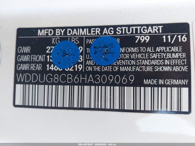 WDDUG8CB6HA309069 Mercedes-Benz S-Class