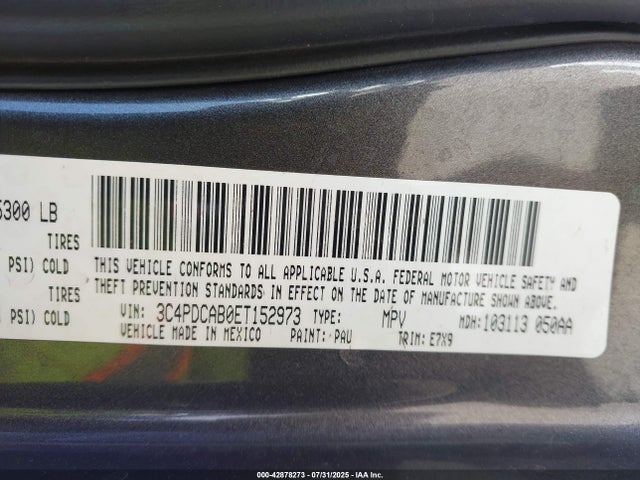 Dodge 2014 2014 3C4PDCAB0ET152973 Image 9