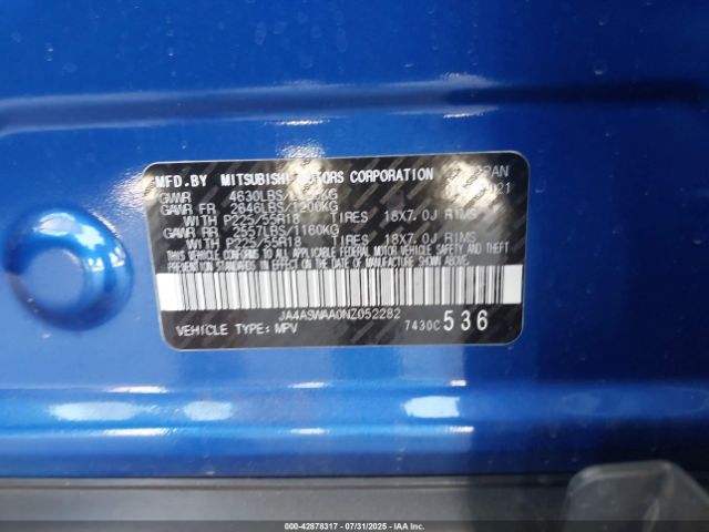 2022 MITSUBISHI ECLIPSE CROSS JA4ASWAA0NZ052282 Photo 8