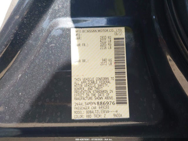 1N4AL3AP0FN886976 Nissan 2015