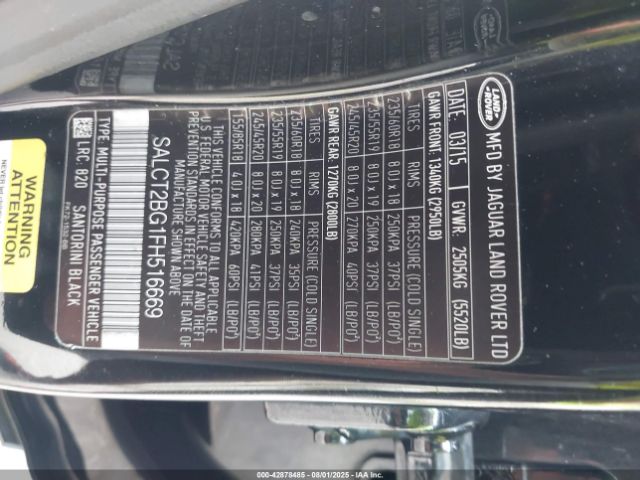 2015 LAND ROVER DISCOVERY SPORT SALCT2BG1FH516669 Photo 8