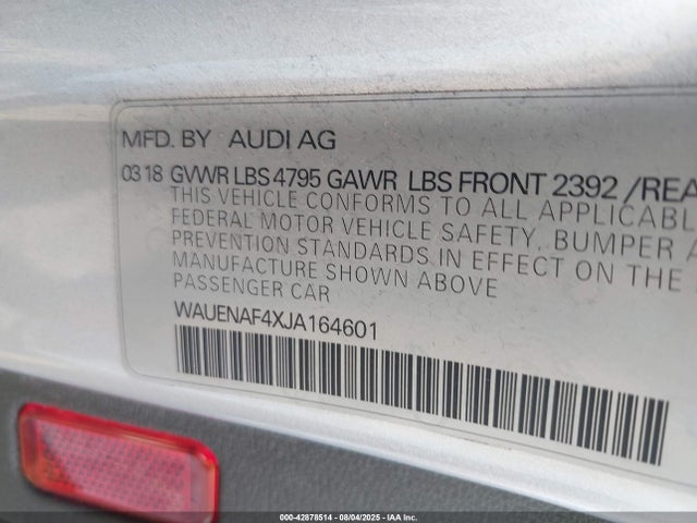 2018 AUDI A4 WAUENAF4XJA164601 Photo 8