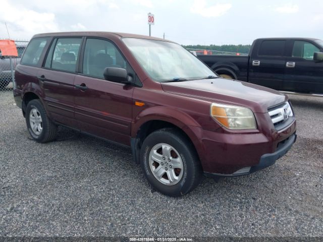 2007 Honda Pilot Lx მანქანა იყიდება აუქციონზე, vin: 5FNYF18167B007051, აუქციონის ნომერი: 42878566