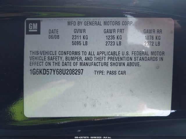 2008 CADILLAC DTS 1G6KD57Y68U208297 Photo 8