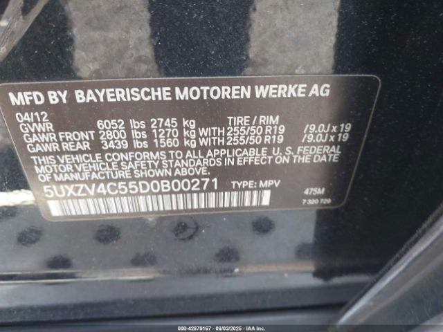 2013 BMW X5 5UXZV4C55D0B00271 Photo 8