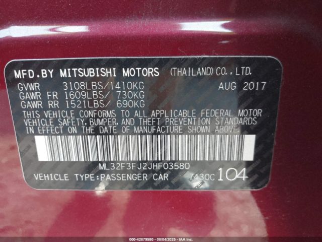 2018 MITSUBISHI MIRAGE G4 ML32F3FJ2JHF03580 Photo 8