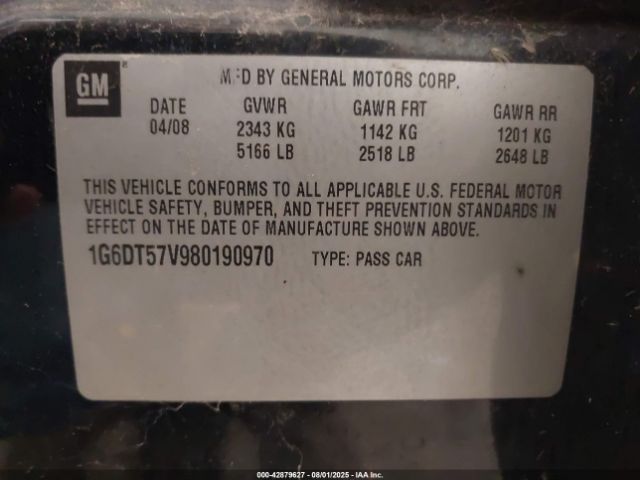 2008 CADILLAC CTS 1G6DT57V980190970 Photo 8