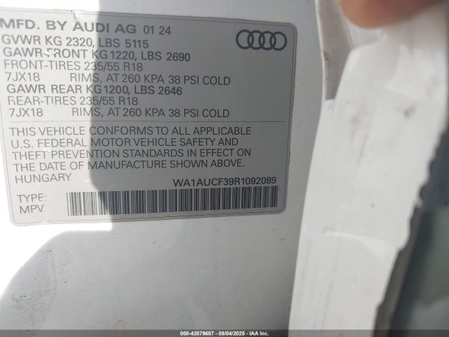2024 AUDI Q3 WA1AUCF39R1092089 Photo 8