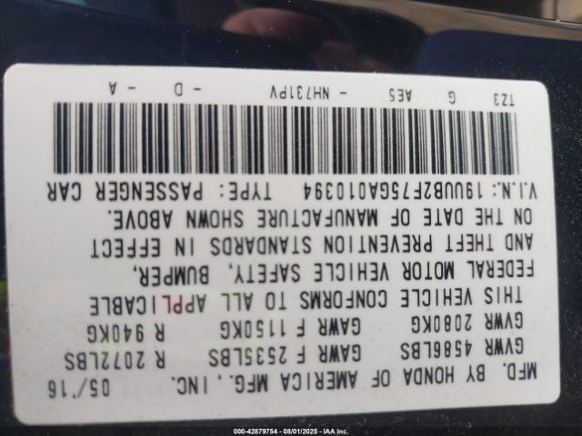 2016 ACURA TLX 19UUB2F75GA010394 Photo 8