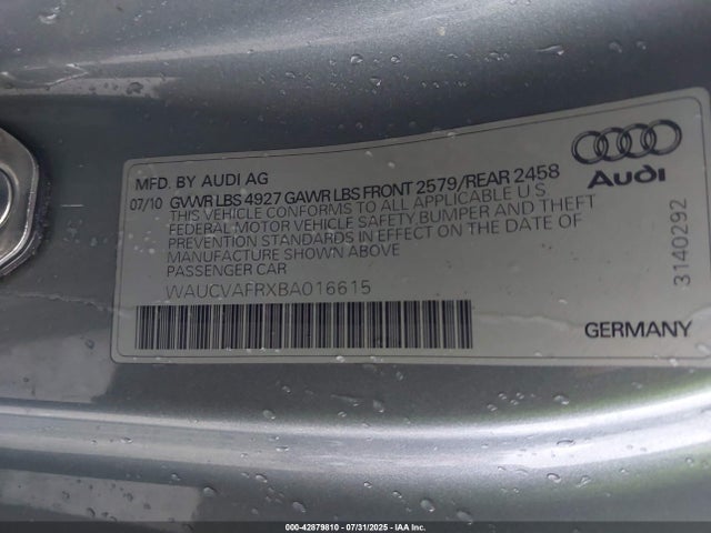 2011 AUDI S5 WAUCVAFRXBA016615 Photo 8
