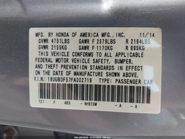 2015 ACURA TLX 19UUB3F57FA002719 Photo 8