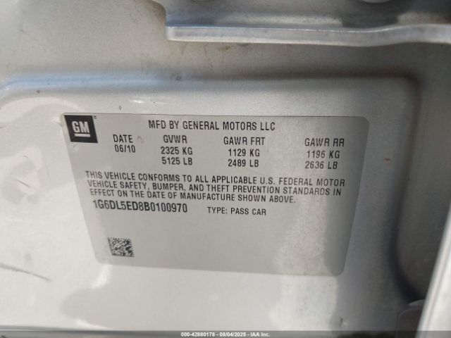 2011 CADILLAC CTS 1G6DL5ED8B0100970 Photo 8