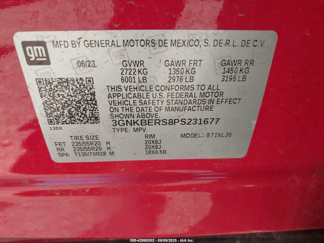 Chevrolet lgx 2023 3GNKBERS8PS231677 Image 9