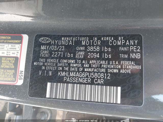 Hyundai mpi nu pe 2023 KMHLM4AG6PU580812 Image 9
