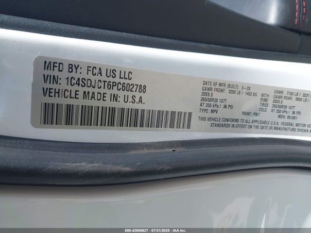 2023 DODGE DURANGO 1C4SDJCT6PC602788 Photo 8