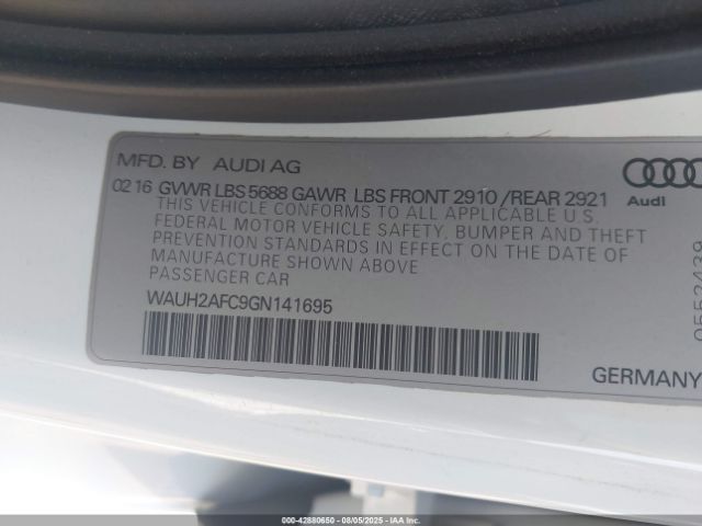 2016 AUDI S6 WAUH2AFC9GN141695 Photo 8