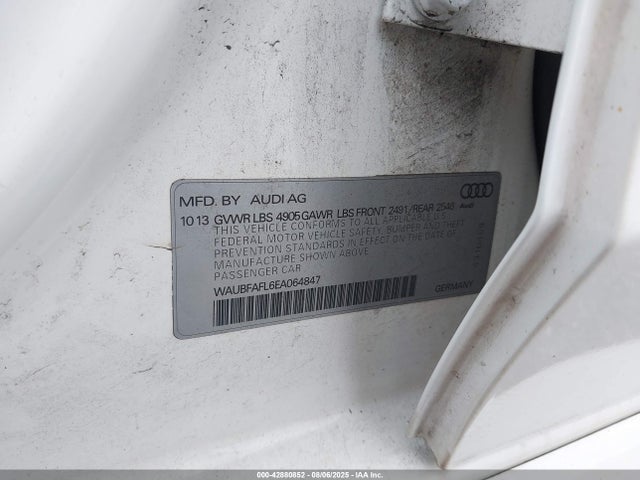 Audi flex fuel engine 2014 WAUBFAFL6EA064847 Image 9