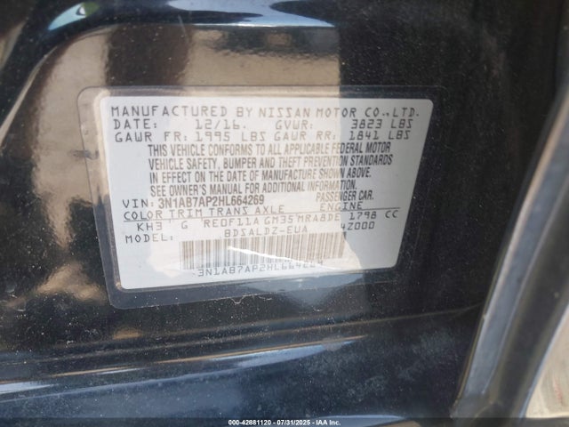 3N1AB7AP2HL664269 Nissan 2017