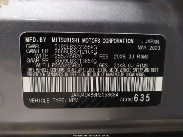 2023 MITSUBISHI OUTLANDER JA4J4UA88PZ058684 Photo 8