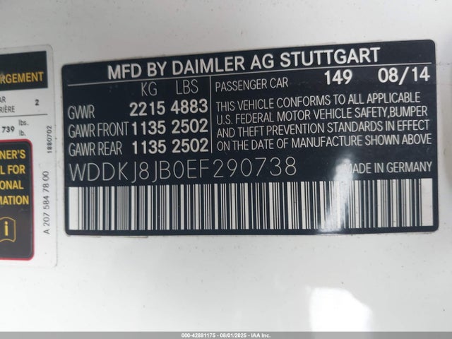 Mercedes-Benz E-Class 2014 WDDKJ8JB0EF290738 Image 9
