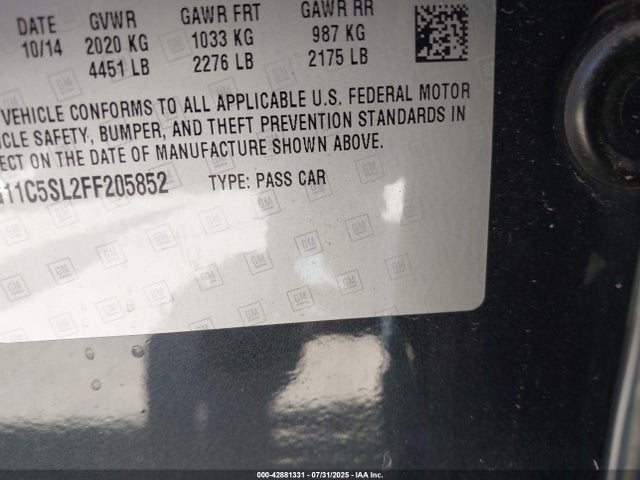 Chevrolet lkw 2015 1G11C5SL2FF205852 Image 9