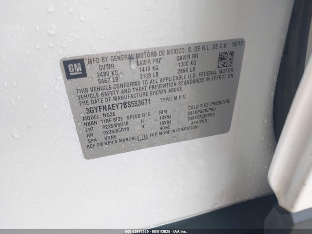 2011 CADILLAC SRX 3GYFNAEY7BS553671 Photo 8