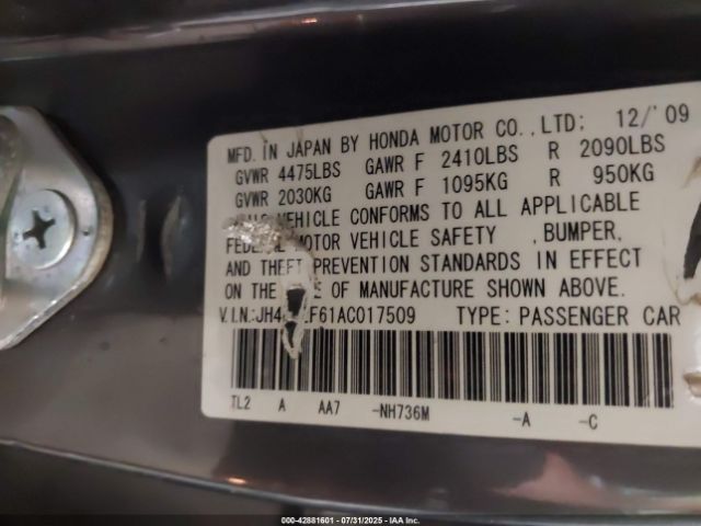 2010 ACURA TSX JH4CU2F61AC017509 Photo 8