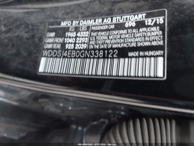 Mercedes-Benz CLA-Class 2016 WDDSJ4EB0GN338122 Image 9