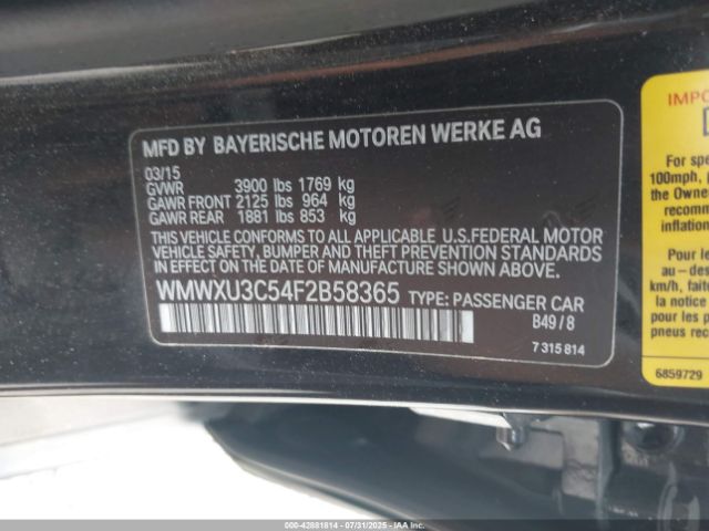 2015 MINI HARDTOP WMWXU3C54F2B58365 Photo 8