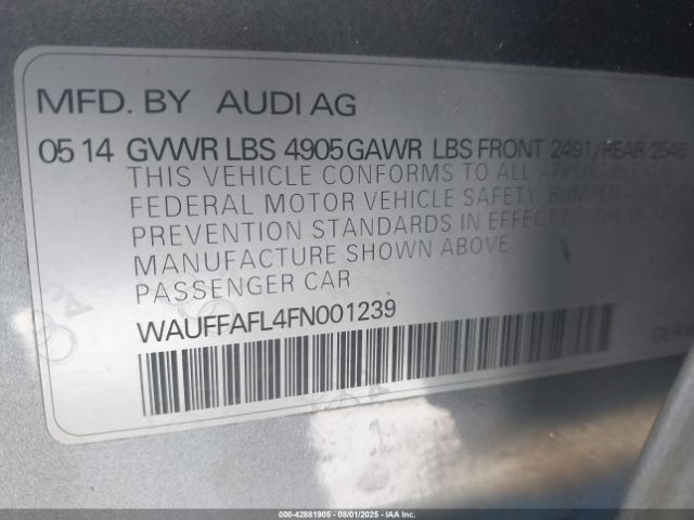 2015 AUDI A4 WAUFFAFL4FN001239 Photo 8