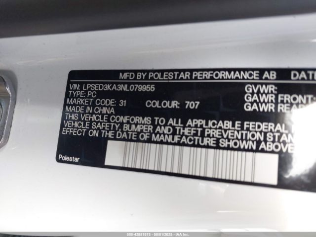 2022 POLESTAR 2 LPSED3KA3NL079955 Photo 8
