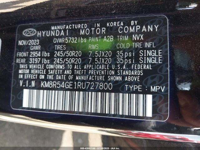 KM8R54GE1RU727800 Hyundai gdi lambda ii