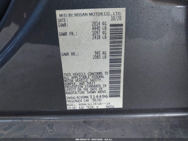 1N4AL4CV0MN314496 Nissan 2021