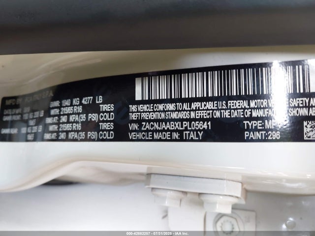 ZACNJAABXLPL05641 Jeep Renegade